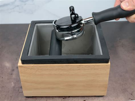 stainless steel knock box|espresso grounds knock box.